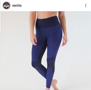 Senita Athletics Navy Blue Leggings Small